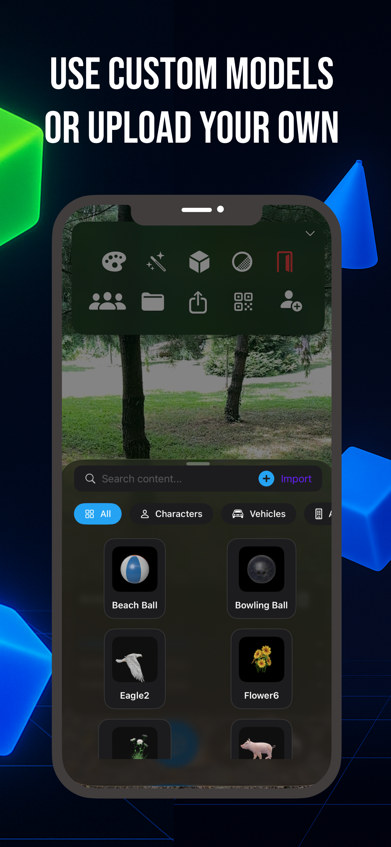 Vision3D app interface - Screen 3